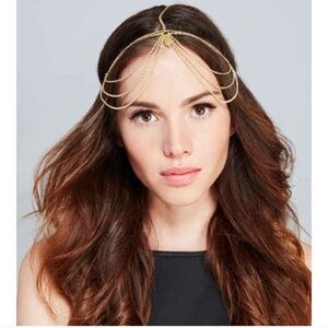 Elegant Gold Chain Headpiece